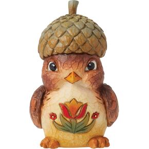 Enesco Jim Shore Heartwood Creek Harvest Bird with Acorn Hat Miniature Figurine- Stone Resin Hand Painted Crafted Collectible Figurines Fall Home Decor Statue, 2.875 Inch in Kuwait