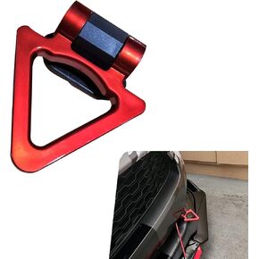 Triangle Tow Hook Hook Decoration ، Racing Style Self-Admive Trailer Hook Standser for Automotive المصد ، الديكور فقط (أحمر) in Kuwait