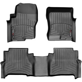 WeatherTech Custom Fit FloorLiners for Nissan Frontier - 1st & 2nd Row (441761-440474), Black in Kuwait