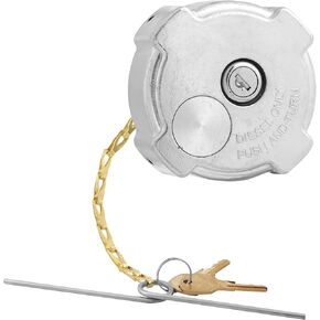 Locking Diesel Fuel Cap 1/4 Turn Lock Gas Cap 3In Aluminum Diesel Fuel Tank Cap with key no thread Compatible with 1996-2018 freightliner cascadia accessories in Kuwait