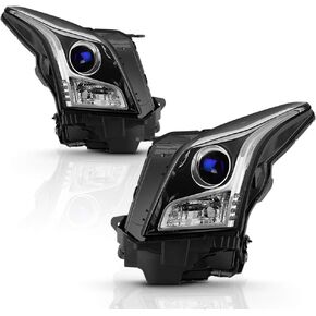 ACANII - For [Halogen Model w/o Leveling] 2013-2018 Cadillac ATS Projector Headlights Headlamps Assembly Left+Right Pair in Kuwait