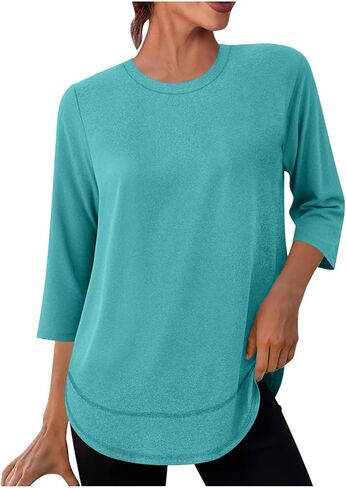 Womens Workout Tops Longline Short Sleeve Shirts Wicking Moisture Workout Running Shirts Trendy Spring Summer Outfits in Saudi Arabia