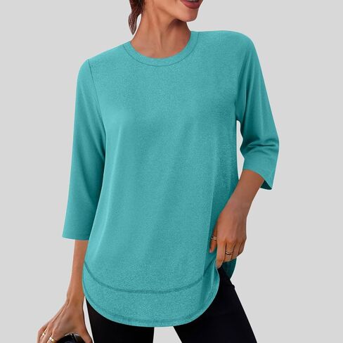 Womens Workout Tops Longline Short Sleeve Shirts Wicking Moisture Workout Running Shirts Trendy Spring Summer Outfits in Saudi Arabia