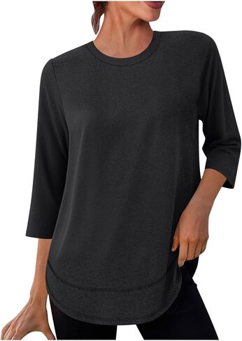 Womens Workout Tops Longline Short Sleeve Shirts Wicking Moisture Workout Running Shirts Trendy Spring Summer Outfits in Saudi Arabia