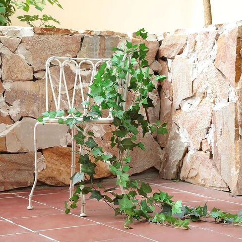 4 Strands Fake Plants Artificial Vine Ivy 71 "Fake Vine Silk Green Leaves Faux Hanging Plant Greenery for Bedroom Home Wall Party Wedding Arch Apartment Room Decor (Ivy) in Saudi Arabia
