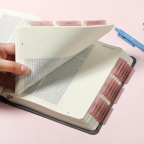 Mr. Pen- Bible Tabs, 75 Tabs, Transparent Olive Green Laminated Bible Tabs for Women and Men, Bible Tabs for Study Bible Index Tabs, Bible Labels Tabs, Mr Pen Bible Tabs for Women Study Bible in Saudi Arabia