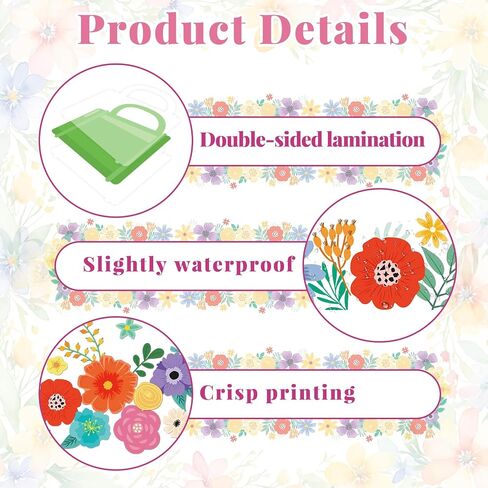 Spring Wildflowers Bulletin Board Decorations Set Floral Flowers Bulletin Board Decor Keep Going Keep Growing Decor Flowers Blackboard Borders Sunflowers Cutouts for School Classroom Wall Decor Summer in Saudi Arabia