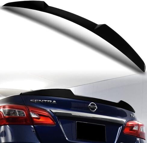 Hyperspeed W-Power Trunk Spoiler Wing Wing Lid Tail Lip Kit ABS V-Style Fit لعام 2013 2014 2015 2017 2017 2018 2019 in Kuwait