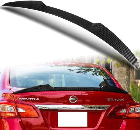 Hyperspeed W-Power Trunk Spoiler Wing Wing Lid Tail Lip Kit ABS V-Style Fit لعام 2013 2014 2015 2017 2017 2018 2019 in Kuwait
