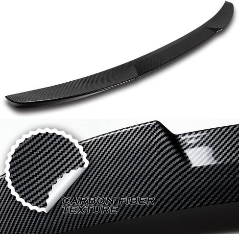 Hyperspeed W-Power Trunk Spoiler Wing Wing Lid Tail Lip Kit ABS V-Style Fit لعام 2013 2014 2015 2017 2017 2018 2019 in Kuwait