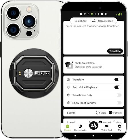 3-in-1 AI Translator Recorder, Language Translator Device with APP Control, NO FEE for Translate & Audio Transcribe, 140+ Languages, Online/Offline/Video/Photo Translation for Business, Study, Travel in Saudi Arabia
