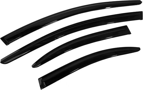 Window Visors Compatible with 2008-2017 Mitsubishi Lancer & Evo, Acrylic Smoked Aero JDM Deflectors Stick On by IKON MOTORSPORTS in Saudi Arabia