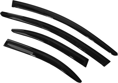 Window Visors Compatible with 2008-2017 Mitsubishi Lancer & Evo, Acrylic Smoked Aero JDM Deflectors Stick On by IKON MOTORSPORTS in Saudi Arabia