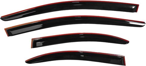 Window Visors Compatible with 2008-2017 Mitsubishi Lancer & Evo, Acrylic Smoked Aero JDM Deflectors Stick On by IKON MOTORSPORTS in Saudi Arabia