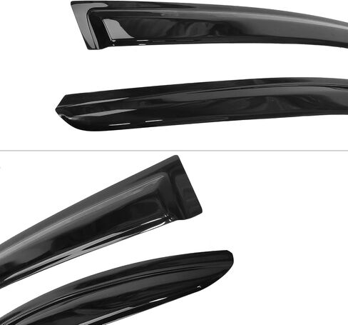 Window Visors Compatible with 2008-2017 Mitsubishi Lancer & Evo, Acrylic Smoked Aero JDM Deflectors Stick On by IKON MOTORSPORTS in Saudi Arabia