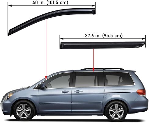 Lightronic Extra Deaning Outso Mount Auto Vent Window ، يناسب 2008-2010 هوندا أوديسي ، واقي أمطار حماية الأشعة فوق البنفسجية ، نزيهة الرياح الأصلية ، التثبيت السهل ، 4-PCS in Saudi Arabia