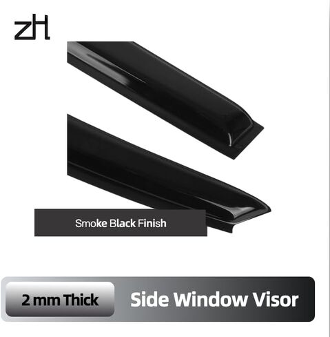 Compatible with Subaru Forester 2014 2015 2016 2017 2018 - ZH Window Rain Guards - 2mm Thick Tape-On Premium Wind Deflectors for Front and Rear Windows, Durable & Sleek Design, Set of 4 in Saudi Arabia