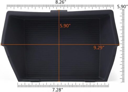 Cheda Front Console Console Mat Insert Rubber متوافق مع Dodge RAM 1500 2015-2019/ RAM 2500 2016-2017 Center Center Console MAT 5VC95DX9AB ، 5VC95DX9AA in Saudi Arabia
