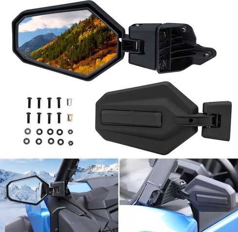 A & UTV PRO Side Mirrors for 2021-2025 Can-Am Commander, Adjustable Folding Break Away Rearview Mirrors for 2018-2025 Can-Am Maverick Sport/Trail Accessories, Replace OEM 715003639 in Saudi Arabia