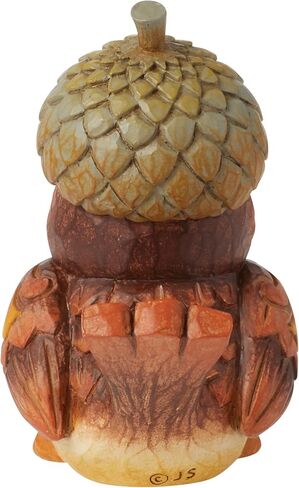 Enesco Jim Shore Heartwood Creek Harvest Bird with Acorn Hat Miniature Figurine- Stone Resin Hand Painted Crafted Collectible Figurines Fall Home Decor Statue, 2.875 Inch in Saudi Arabia