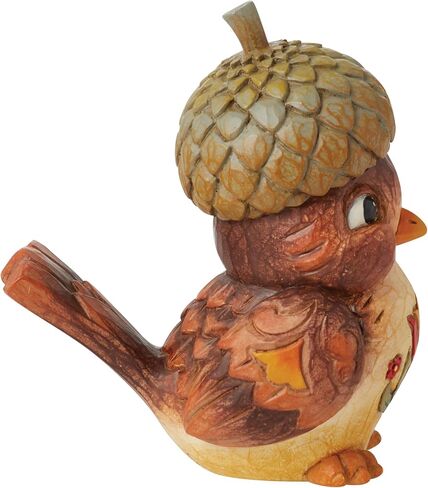 Enesco Jim Shore Heartwood Creek Harvest Bird with Acorn Hat Miniature Figurine- Stone Resin Hand Painted Crafted Collectible Figurines Fall Home Decor Statue, 2.875 Inch in Saudi Arabia