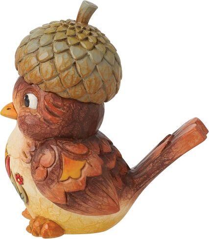 Enesco Jim Shore Heartwood Creek Harvest Bird with Acorn Hat Miniature Figurine- Stone Resin Hand Painted Crafted Collectible Figurines Fall Home Decor Statue, 2.875 Inch in Saudi Arabia