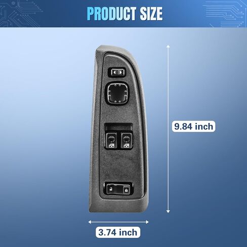 15883318 Power Window Switch with Bezel for 2003-2007 Chevy Silverado & GMC Sierra 1500 2500 3500, Front Driver Side Master Window Switch, 920-023 DWS-226 in Saudi Arabia