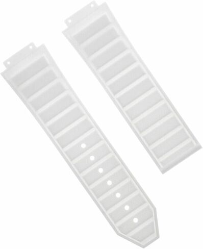 Ewatchparts 24 مم حزام حزام حزام من المطاط متوافق مع 44mm-45mm H Hublot Big Bang Watch White in Saudi Arabia