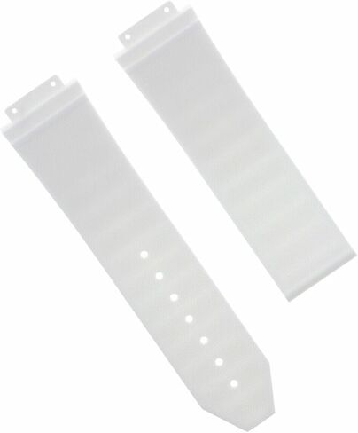 Ewatchparts 24 مم حزام حزام حزام من المطاط متوافق مع 44mm-45mm H Hublot Big Bang Watch White in Saudi Arabia