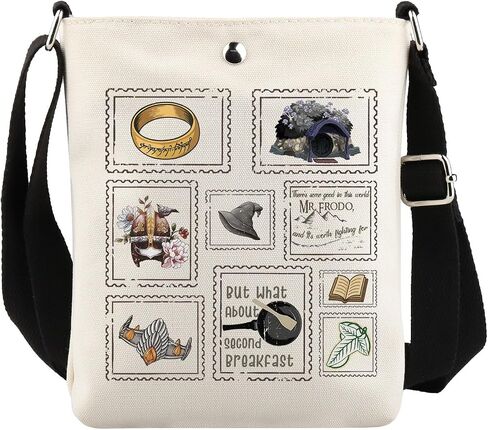 VAMSII Lord Rings Movie Merch Rings Fantasy Movie Crossbody Bag Movie Fans Inspired Gift Movie Lovers Gift in Saudi Arabia