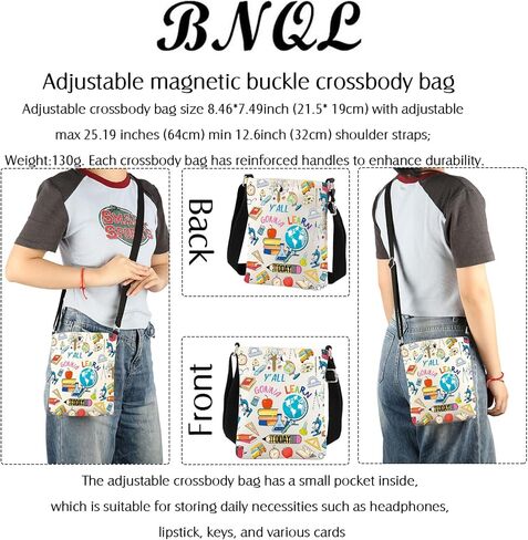 Teacher Crossbody Bag Y’all Gonna Learn Today Teacher Gifts Teacher Life Gift Teacher Appreciation Gifts Teacher Shoulder Bag in Saudi Arabia