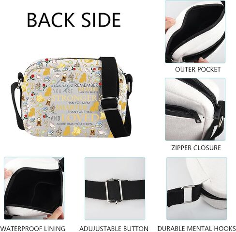 WSNANG Beauty Movie Inspired Gifts Beauty Princess Crossbody Bag Beauty Princess Lover Shoulder Bag Fairy Tale Flower Gift in Saudi Arabia