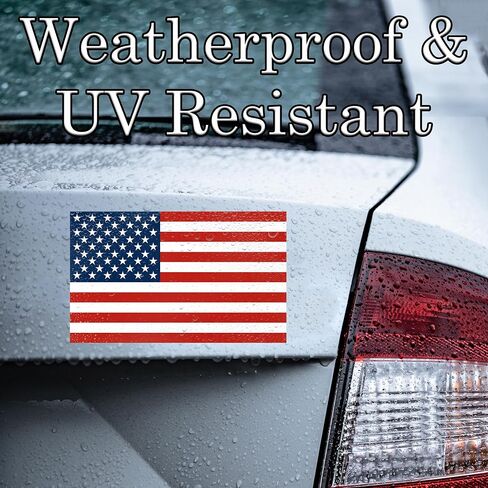 US United States of America USA Flag Car Truck Window Decal Sticker Patriotic Auto Bumper Vinyl for Car Truck (3x5 Inch) in Saudi Arabia