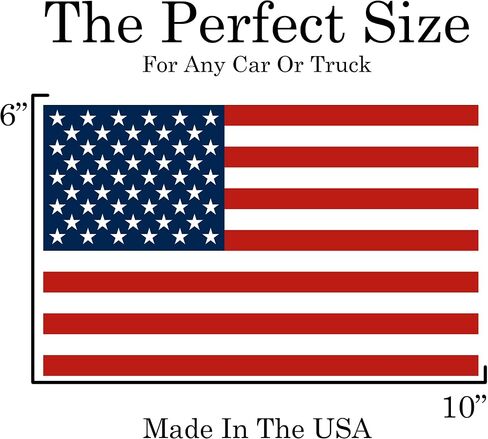 US United States of America USA Flag Car Truck Window Decal Sticker Patriotic Auto Bumper Vinyl for Car Truck (3x5 Inch) in Saudi Arabia