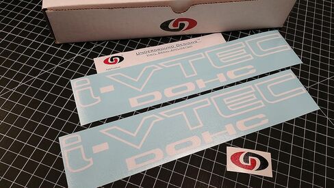 Aftermarket I VTEC DOHC 12" (Pair X2) Vinyl Decal Sticker Select Color (Gloss Black) in Saudi Arabia