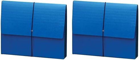 Smead Expanding File Wallet, Flap and Cord Closure, 5-1/4" Expansion, Extra Wide Letter Size, Redrope, 10 per Box (71186) in Saudi Arabia
