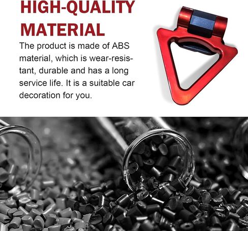 Triangle Tow Hook Hook Decoration ، Racing Style Self-Admive Trailer Hook Standser for Automotive المصد ، الديكور فقط (أحمر) in Kuwait