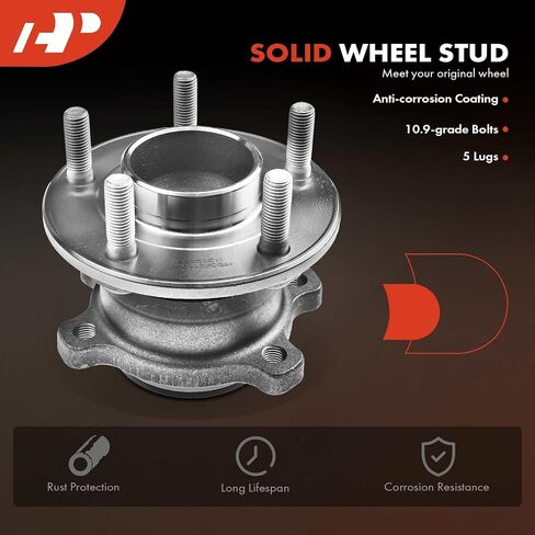 A-Premium 2 x Rear Wheel Bearing and Hub Assembly with 5-Lug Compatible with Ford Transit Connect 2014 2015 2016 2017 2018 in Saudi Arabia