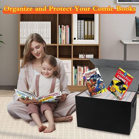 موثق الكتاب الهزلي ، ألبوم تخزين الكتب الهزلية مع الأكمام للعمر الحالي والفضي والكوميديا ​​العادية التي تم تعزيزها وصعودها ، موثق مع 20 من الأكمام الثقيلة ، وتناسب 40 كتابًا هزليًا ، هدايا للمجماة الهزلية in Kuwait