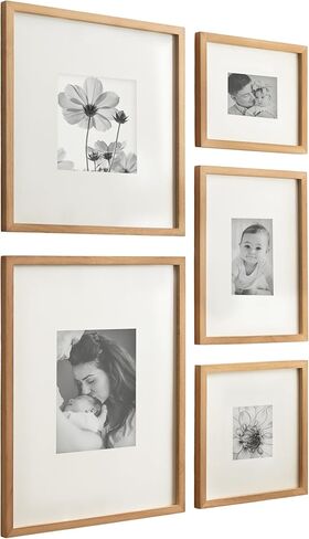 Kate and Laurel Gallery Contemporary Rectangle Minimal Graphic Praphic Framed Set من 5 ؛ أحجام متفاوتة. بني ريفي حديثة من المكونة من خمس قطع جدار فني لصالح إطار الجدار المعرض في غرفة المعيشة ديكور جدار المعيشة in Saudi Arabia