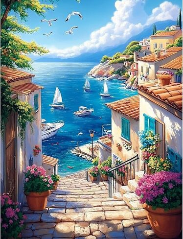 QENSPE Diamond Painting Kits for Adults,Full Drill Diamond Art Diamond Dots Paintings for Beginners,Flowers Round 5D DIY Arts and Crafts for Home Wall Decor 12x16inch in Saudi Arabia