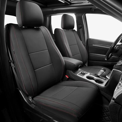 Freesoo مخصص أغطية مقعد السيارة لأغطية مقاعد Jeep Grand Cherokee 2011-2021 ، أغطية مقاعد جلدية مقاومة للماء لسيارات الدفع الرباعي ، ومواد حامي السيارات - المقاعد الأمامية البيج in Saudi Arabia
