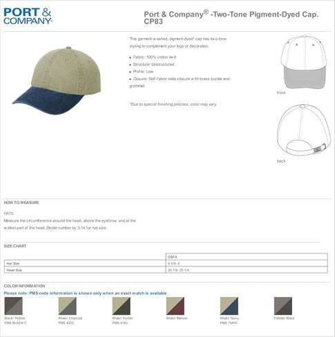 Port & Company CAP-PAMMENT-PAMMENT DAPMENT-CP83 in Kuwait