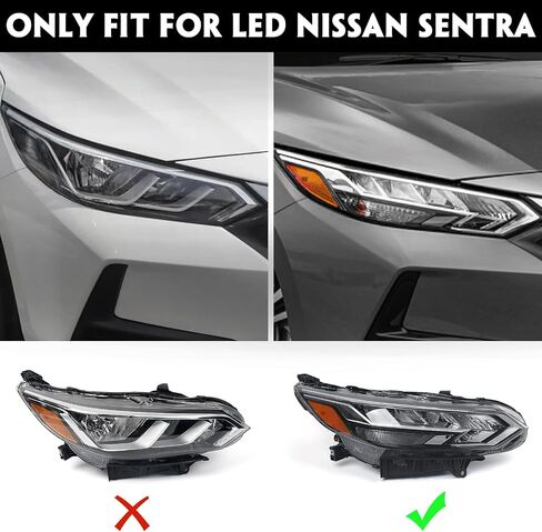 تجميع المصباح LED LED LED مناسب لـ Nissan Sentra S/SV 2020 2021 2022 LH PRESSION OE ASSER PRESSION NI2502277 Left Driver Side in Kuwait