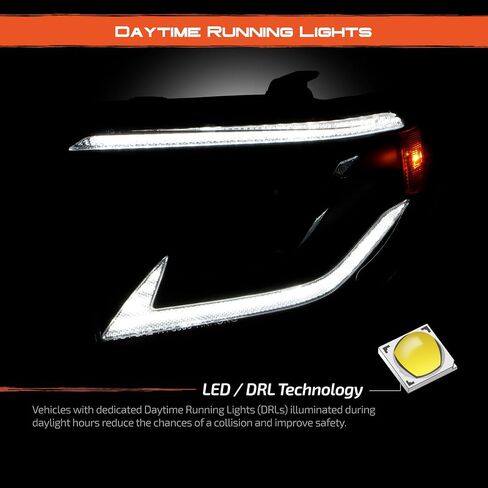 AKKON - Fits 2014-2021 Toyota Tundra [Halogen Type] Projecot Black Headlights Pair w/LED DRL Sequential Turn Signal in Saudi Arabia