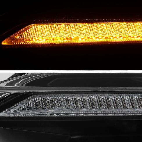 AKKON - Fits 2014-2021 Toyota Tundra [Halogen Type] Projecot Black Headlights Pair w/LED DRL Sequential Turn Signal in Saudi Arabia