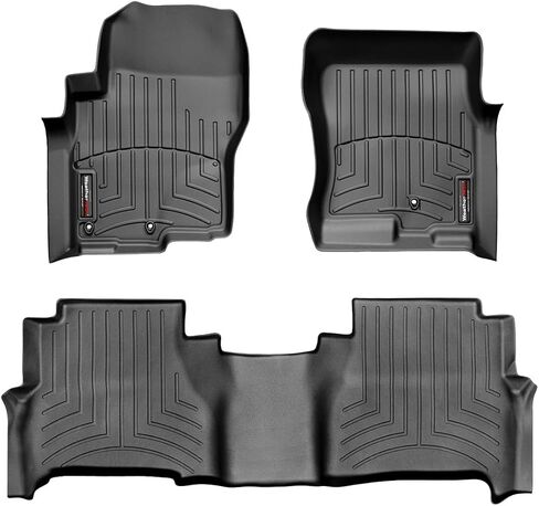 WeatherTech Custom Fit FloorLiners for Nissan Frontier - 1st & 2nd Row (441761-440474), Black in Saudi Arabia