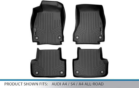 SMARTLINER Custom Fit Floor Mats 2 Row Liner Set Compatible with 2017-2025 Audi A4 / S4 Sedan / A4 Allroad in Saudi Arabia