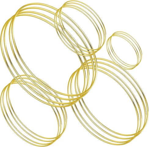 Patelai 20 Pcs Metal Floral Hoop Dream Catcher Rings, Silver Metal Rings for DIY, 5 Sizes Crafts Metal Floral Hoop for Floral Macrame Hoop Wall Hanging Dream Catcher and Crafts in Saudi Arabia