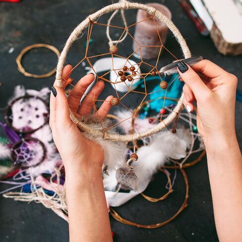 Patelai 20 Pcs Metal Floral Hoop Dream Catcher Rings, Silver Metal Rings for DIY, 5 Sizes Crafts Metal Floral Hoop for Floral Macrame Hoop Wall Hanging Dream Catcher and Crafts in Saudi Arabia